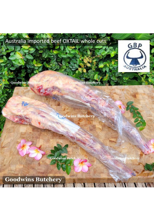 Beef OXTAIL Australia GBP / AMG frozen whole cut +/- 1.6kg length 20" 50cm (price/kg)